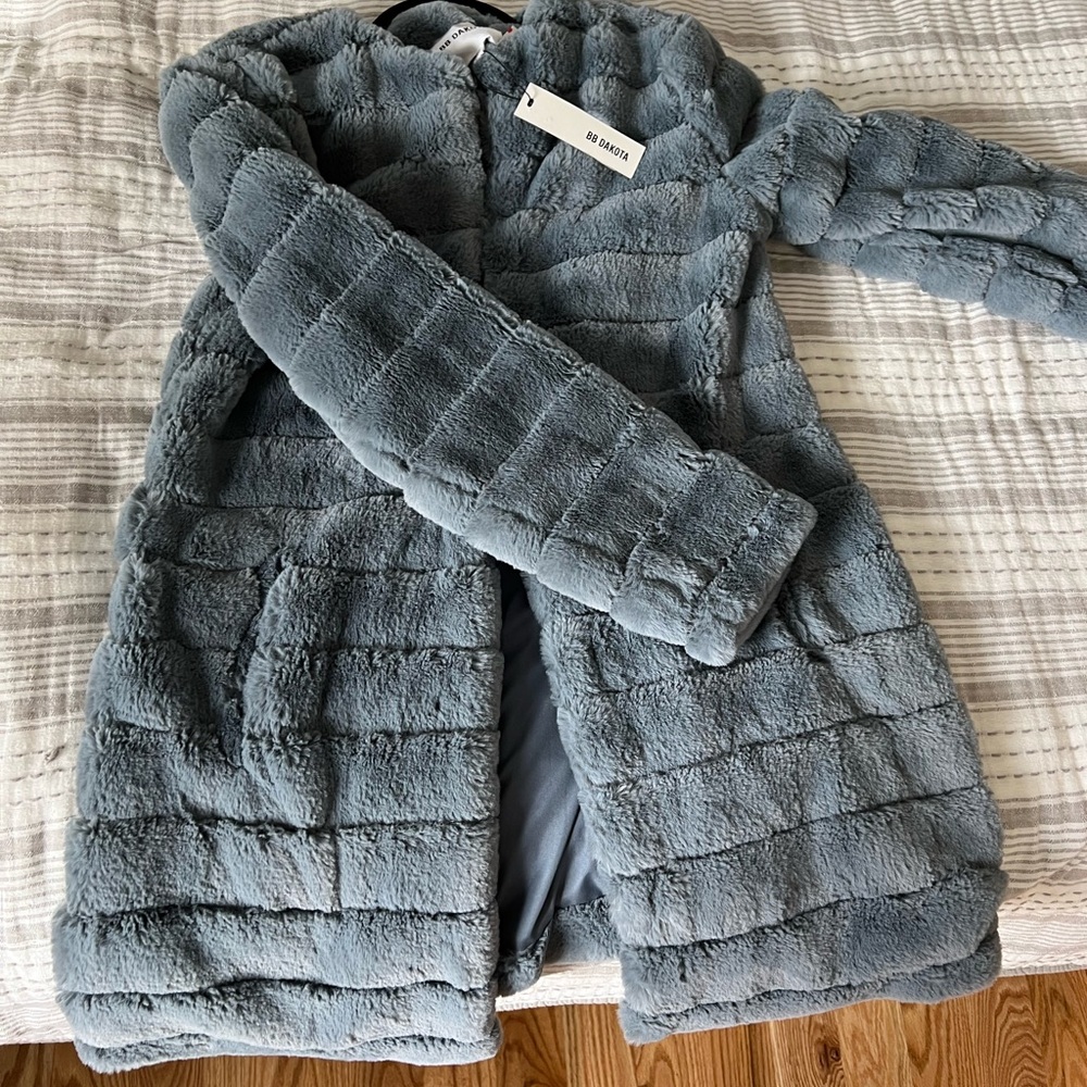 NEW BB Dakota fur coat with tags!